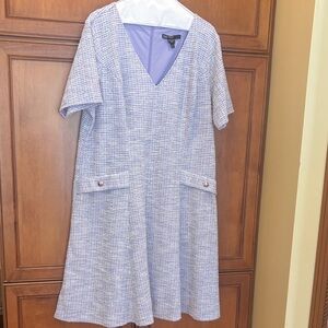 Maggy London Light Purple Tweed Midi Dress